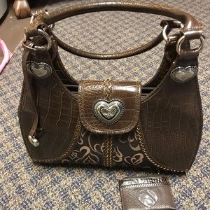 Brown purse with coin purse
